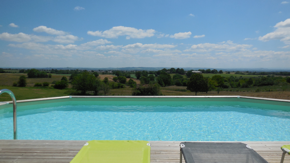 Piscine hors-sol vue de dessus